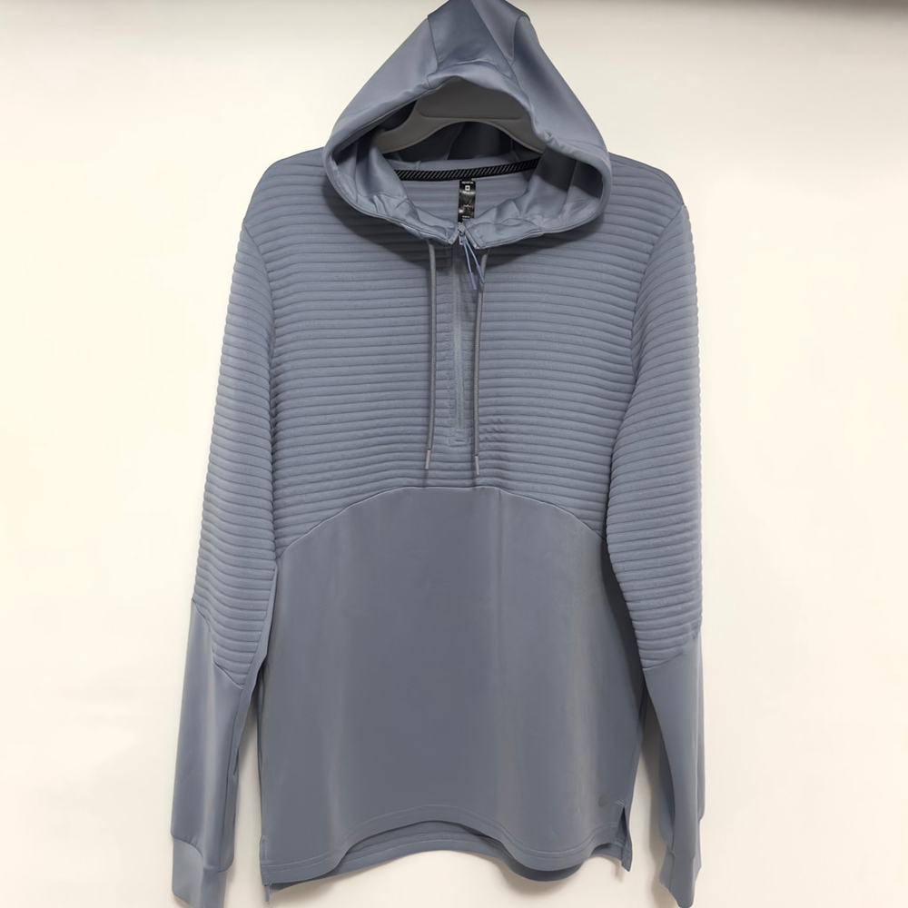 APANA Men's M Blue OTTOMAN Active SWEATSHIRT Zip PULLOVER Sports Hoodie Top